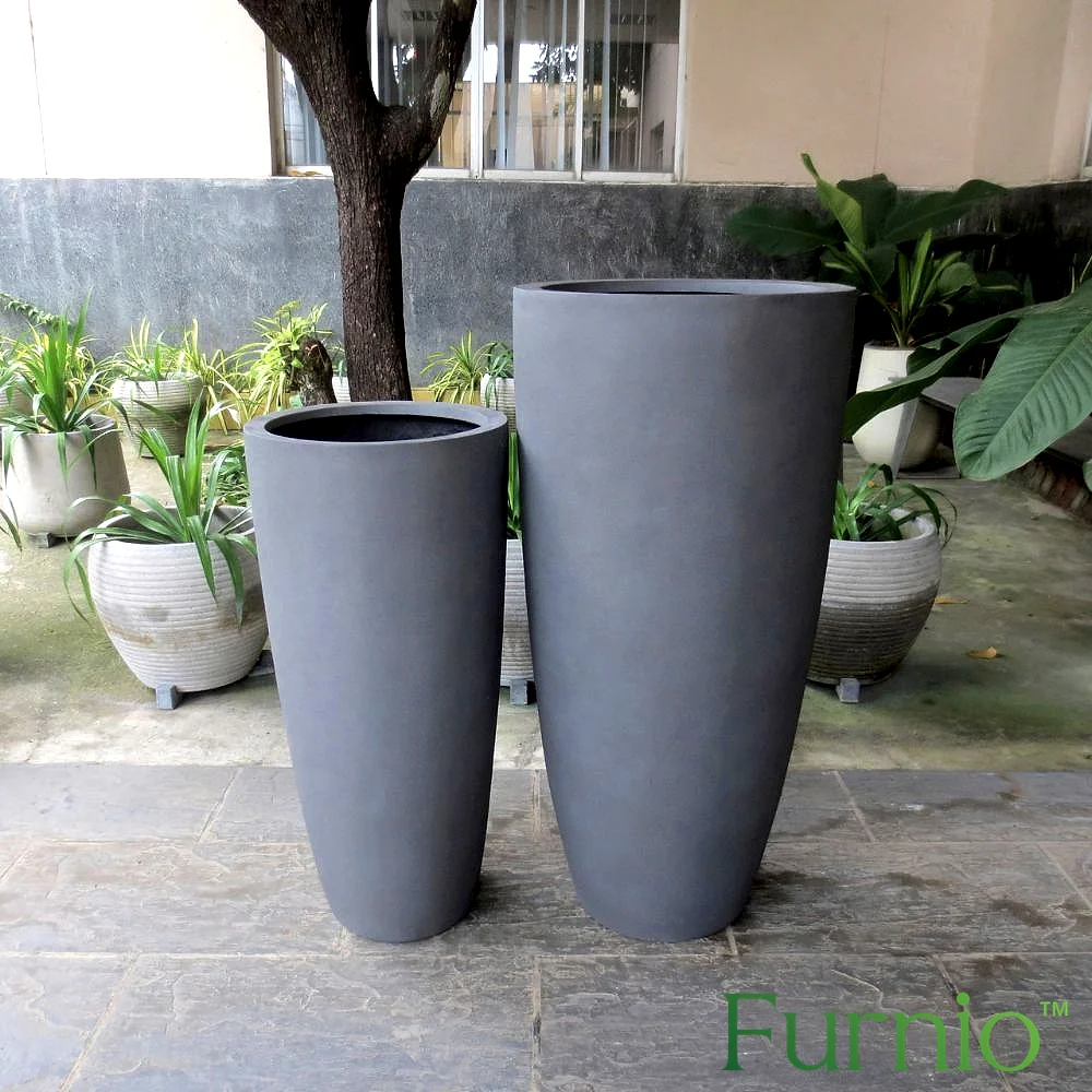 chau-composite-tru-cao-theo-yeu-cau-furnio Chậu composite trụ cao màu xám sản xuất theo yêu cầu