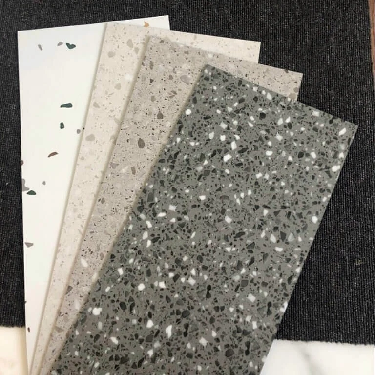 Tấm nhựa PVC vân đá mài terrazzo, vật liệu dùng để ghép chậu